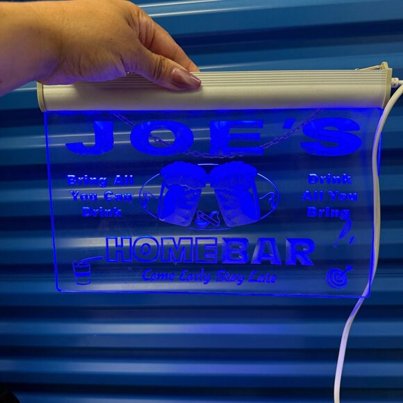 Joes Home Bar LED Light Sign - Picture 5 of 6